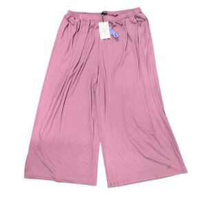 Cider Ribbed Ruffle Trim Pants‎ Womens 2XL Plus Size Elastic Waist Casual